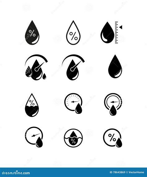 Humidity Icon, Humidity Weather Sensor, Label Sticker Logo - Vector Illustration. Stock Vector ...