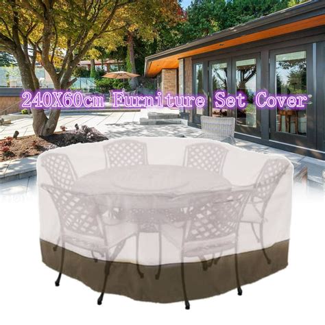 Heavy Duty Waterproof Large Patio Set Cover - Outdoor Furniture Cover with Padded Handles and ...