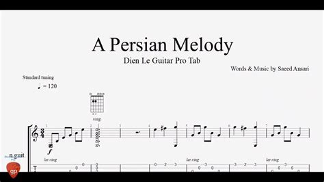 A Persian Melody - Guitar Tabs - YouTube