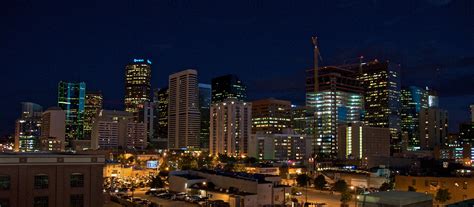 Night Time Cityscape and lights in Denver, Colorado image - Free stock ...