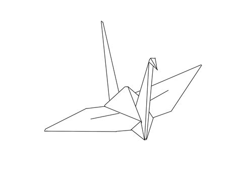 Origami Crane Drawing at GetDrawings | Free download