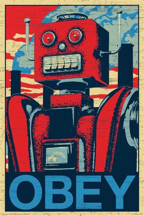 Gift Search | Robot Poster "OBEY"