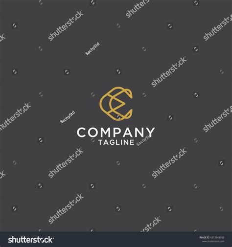 Elegant Gold Letter E Logo Icon Stock Vector (Royalty Free) 1873943593 ...