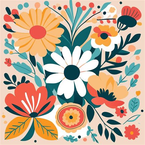 Premium Vector | Retro flower vector illustrations