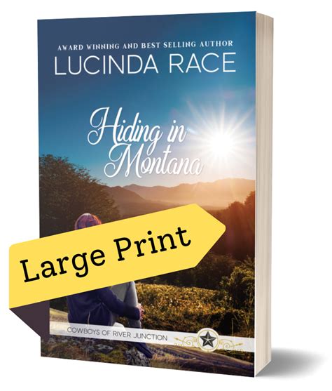 Hiding in Montana Large Print - Author Lucinda Race