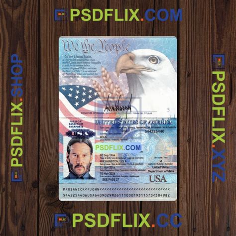 USA Passport PSD Template V4 – PSD HUT