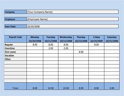 Excel Payroll Template | Payroll template, Timesheet template, Payroll