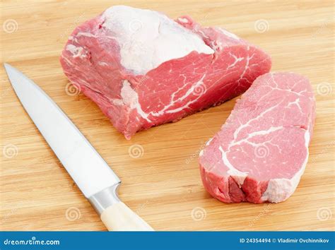 Meat cutting stock photo. Image of fillet, preparation - 24354494