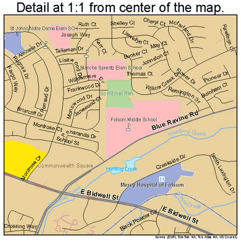 Folsom California Street Map 0624638