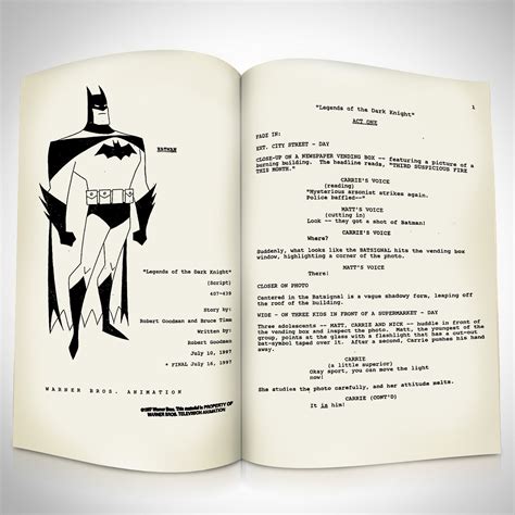 Batman the Animated Series Script Limited Signature Edition Studio Lic - RARE-T