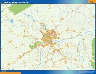 Gorzow Wielkopolski map Poland | Canada Wall maps of the world & countries