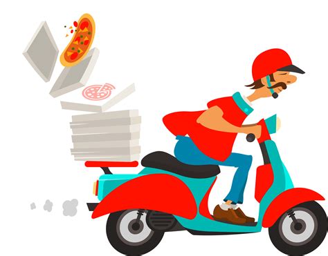 Fast Clipart Delivery Man - Pizza Delivery Man Png Transparent Png ...