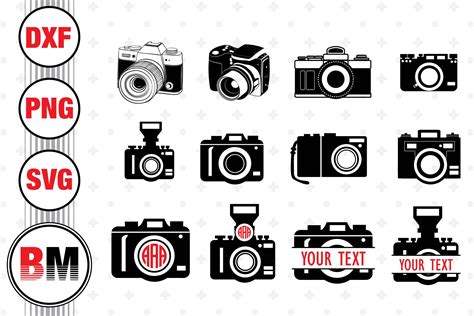 Camera Silhouette SVG, PNG, DXF Files By Bmdesign | TheHungryJPEG