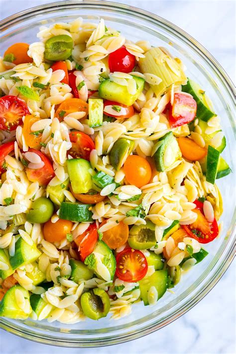 Lemon Orzo Pasta Salad with Cucumbers and Olives | Recipe | Easy pasta salad recipe, Orzo pasta ...