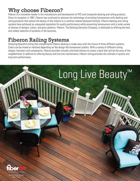 2010 fiberon decking railing brochure | PDF