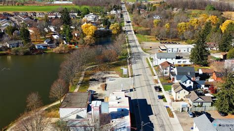 Aerial Scene of Wellesley, Ontario, Canada Stock Image - Image of ...