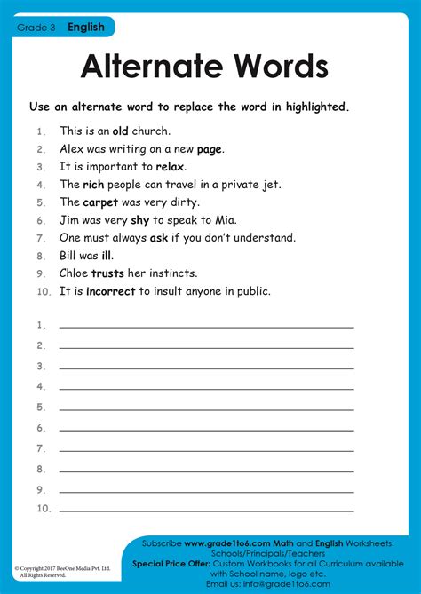 Match Synonyms Worksheet - Have Fun Teaching - Worksheets Library