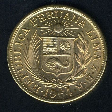 PERU ONE LIBRA GOLD COIN, 1964.|World Banknotes & Coins Pictures | Old ...