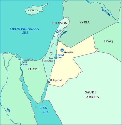 Jordan Map - ToursMaps.com