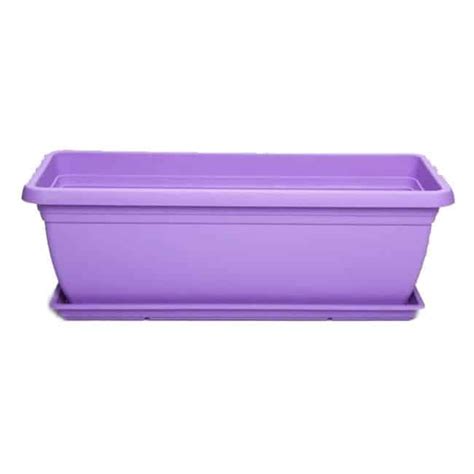 Plastic Window Box Mojito 50 Purple 50x20x(H)17cm