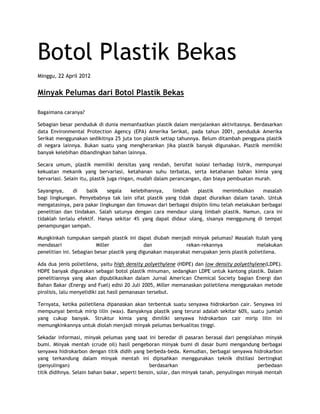 Sampah plastik | PDF