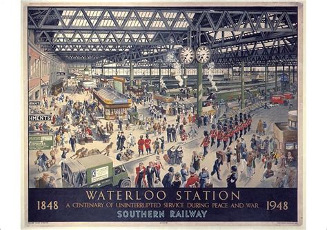 Print of Waterloo Station - Peace, SR poster, 1948 | Waterloo station, Senior posters, National ...