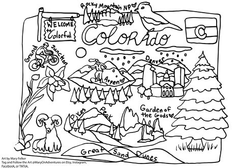 Colorado Coloring Sheet Coloring Pages