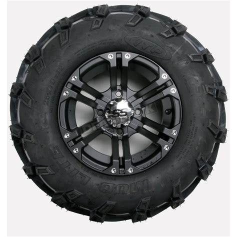 ITP Mud Lite XL 26X12-12 Tire/SS212 Alloy Black Wheel Kit - 43165L ATV ...