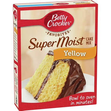 Betty Crocker Super Moist Yellow Cake Mix, 15.25 oz - Walmart.com ...