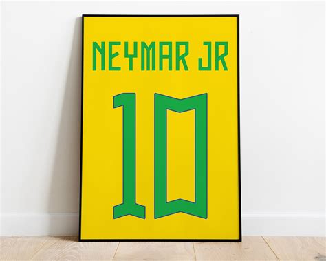 Neymar Jr Brazil 2022 Jersey Poster Digital File .svg and - Etsy