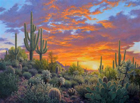 October Sunset 36" x 48" 2016 SOLD Arizona Landscape, Western Landscape ...