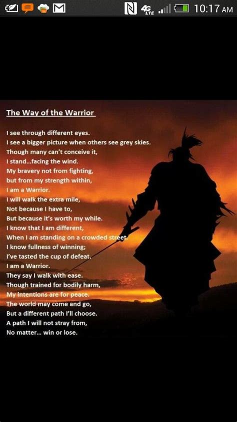 Way of the warrior | Warrior quotes, Martial arts quotes, Warrior