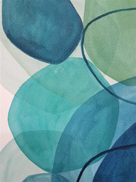 Abstract Art Print Blue Geometric Art Painting Print - Etsy