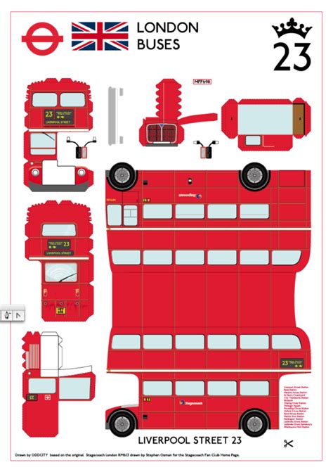 London Bus 23 Papermodel | ODDCITY