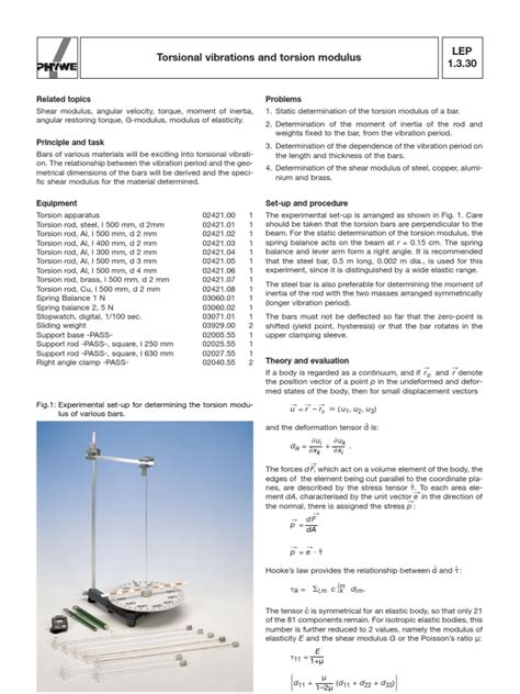 torsional vibration | Elasticity (Physics) | Solid Mechanics