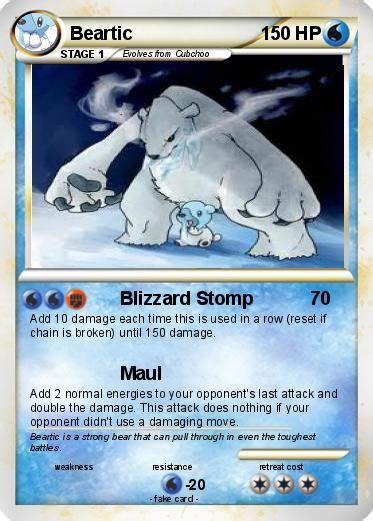 Pokémon Beartic 50 50 - Blizzard Stomp - My Pokemon Card