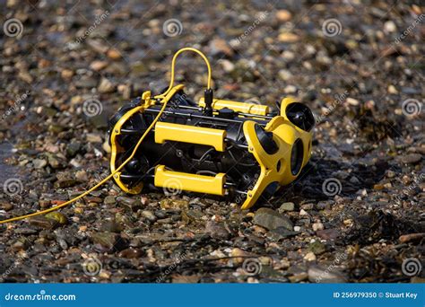 Underwater ROV Camera Drone on Pebble Beach Stock Photo - Image of ...