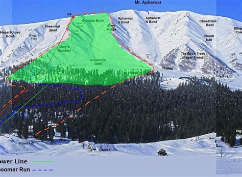 Gulmarg Ski Resort Map & Trailmaps | Snowboard | Ski | Kashmir ...