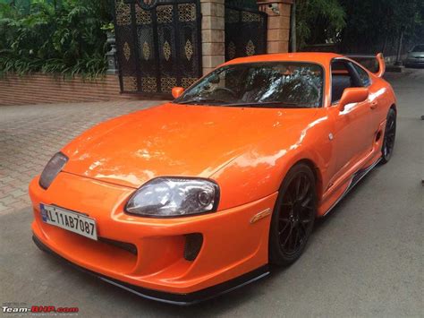 Orange toyota supra