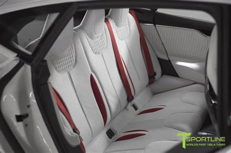 White tesla model s red and white alcantara interior – Artofit