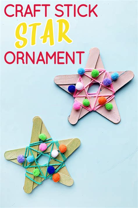 Craft Stick Star Ornament: Christmas Craft for Kids