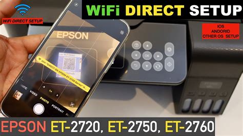 Epson EcoTank WiFi Direct Setup For ET-2720, ET-2750 & ET-2760 - YouTube