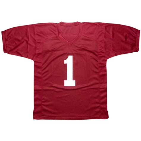 Nick Saban Autographed Alabama Crimson Tide (Red #1) Custom Jersey - B# ...