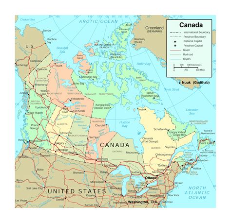 Canada Map With Rivers