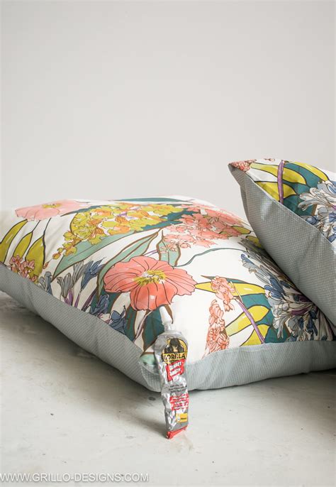 DIY No Sew Large Floor Cushions • Grillo Designs