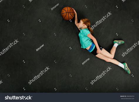 Girl Dunking Basketball Stock Photo (Edit Now) 286900253