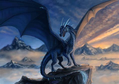 Blue dragon Commission by x-Celebril-x on DeviantArt | Dragon pictures, Blue dragon, Fantasy dragon