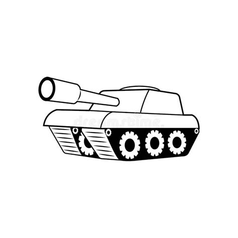 Battle Tank Icon Logo Vector Design Stock Vector - Illustration of transport, armored: 263761866
