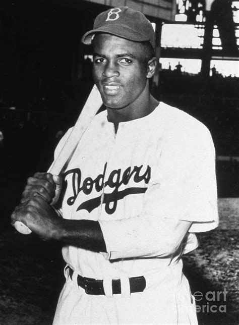 Jackie Robinson Rookie Dodgers Portrait Photograph by Transcendental ...