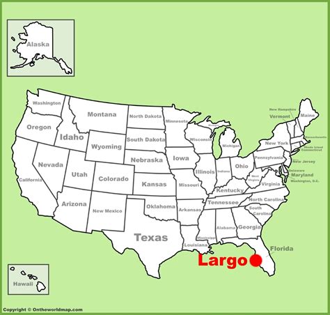 Largo location on the U.S. Map - Ontheworldmap.com